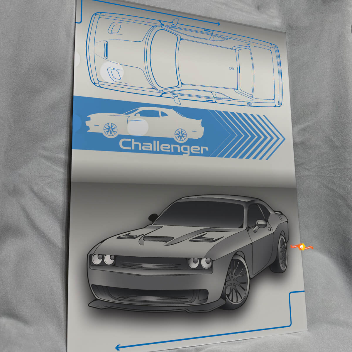 Custom Challenger Glanzend Acryl Garage Wandpaneel voor Dodge Challenger fans