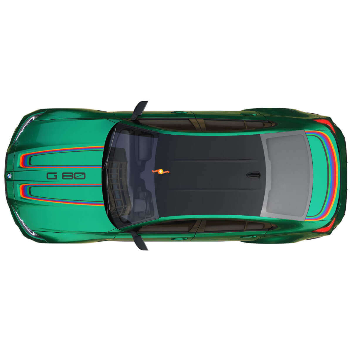 M Performance motorkap- en kofferklepstrepen vinylsticker 2 voor BMW M3 G80