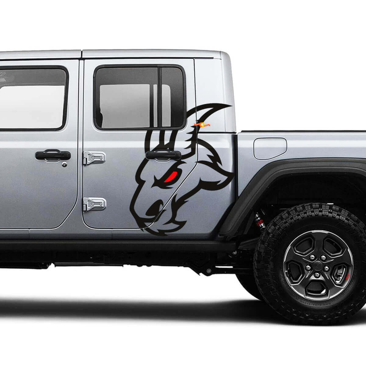Geitenlogo Zijdeur Vinyl Stickers Decals Grafiek Set voor Jeep Gladiator
