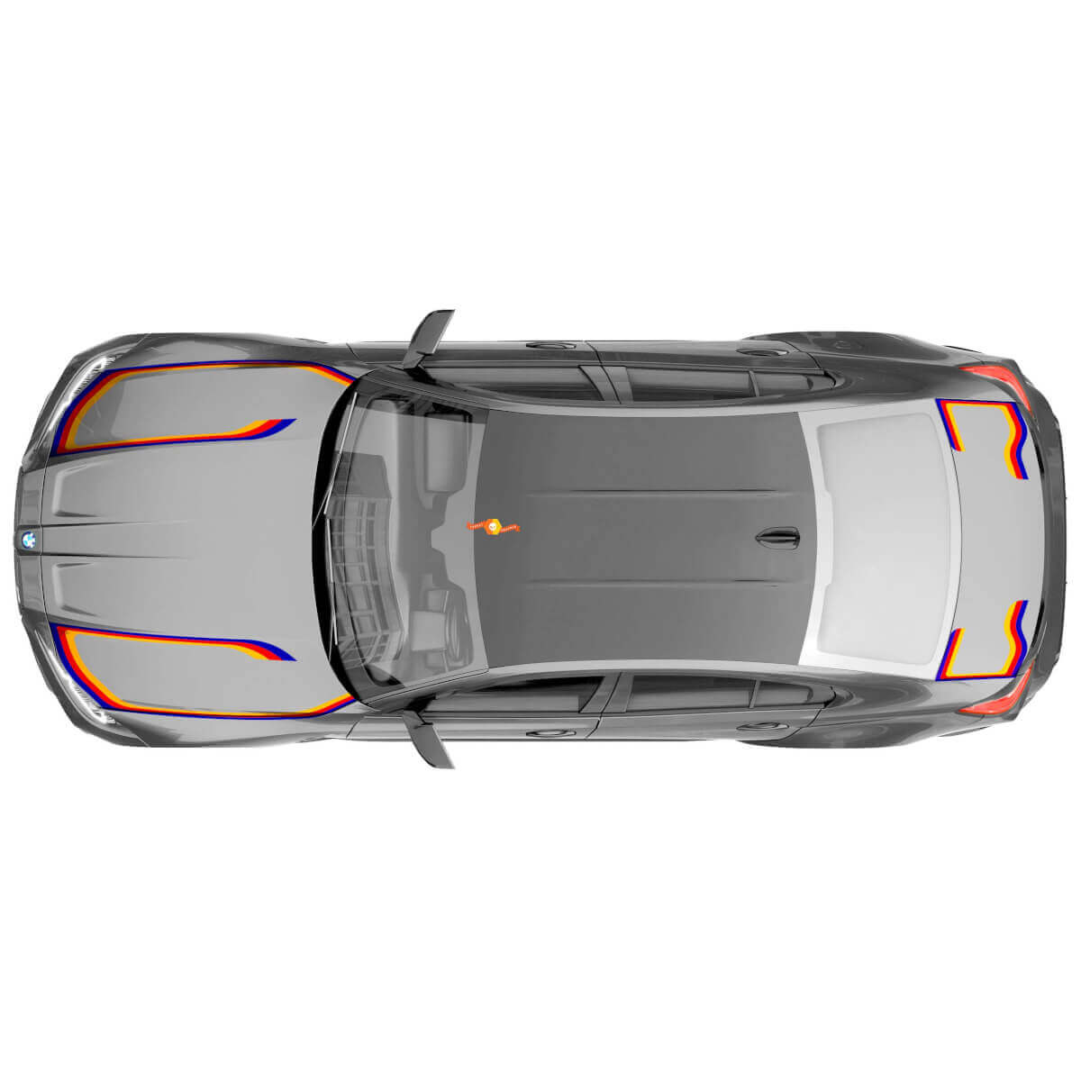 M Performance Motorkap Kofferbak Graphic Strepen Vinyl Decal voor BMW M3 G80