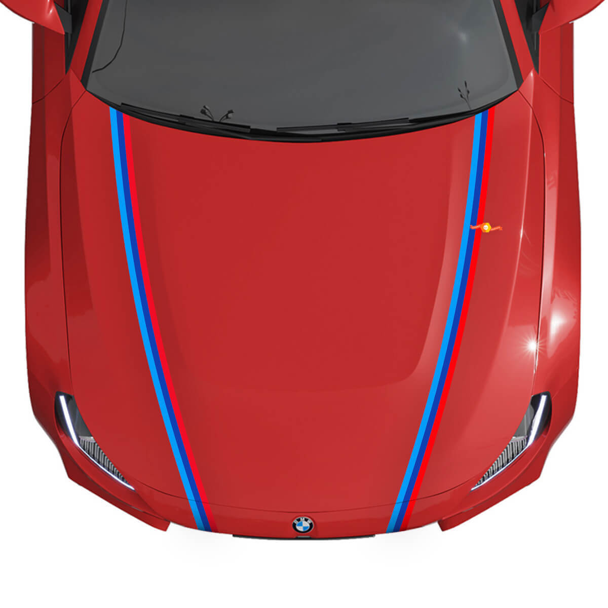 M Performance motorkapstrepen vinyl decal 2 voor BMW M2 G87