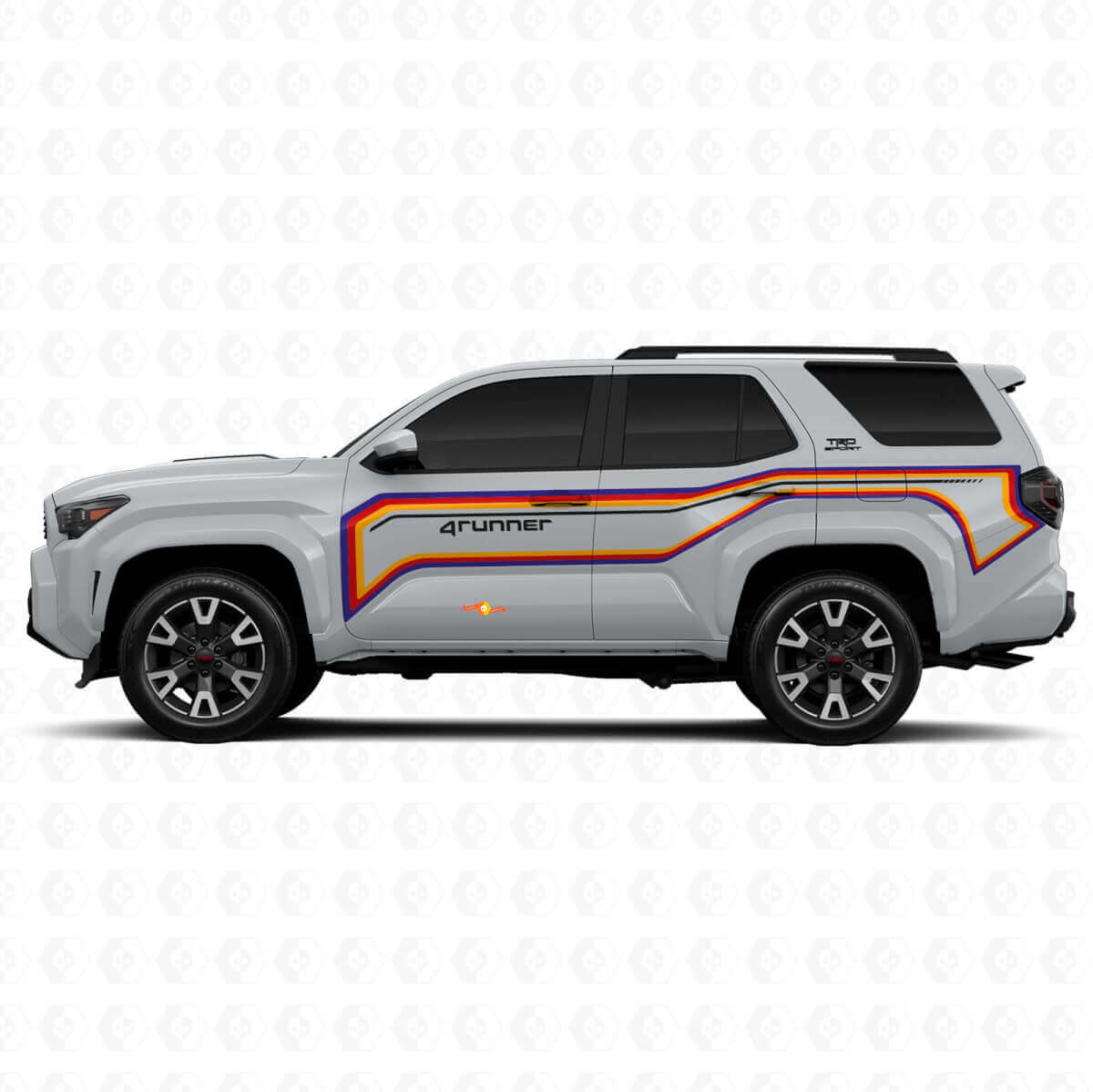 Gesloten rijstroken racebaanstijl deurzijde vinylstickers decal voor Toyota 4Runner