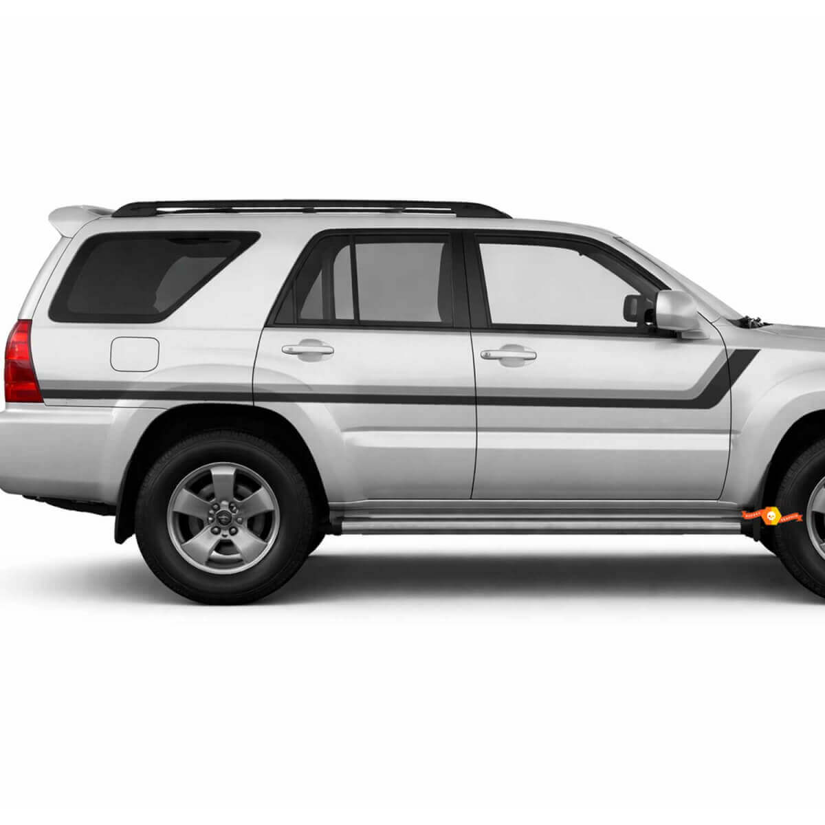 Heritage-stijl dubbele strepen zijkant vinylstickers decal voor Toyota 4Runner 2002-2009