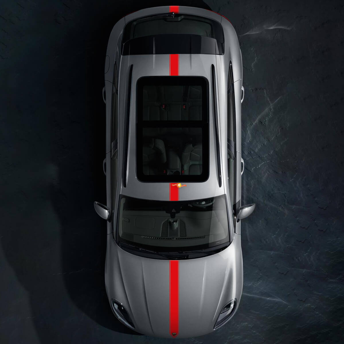 Dunne Race Strip Motordeksel Dak Kofferbak Vinyl Decal Kit Voor Porsche Macan