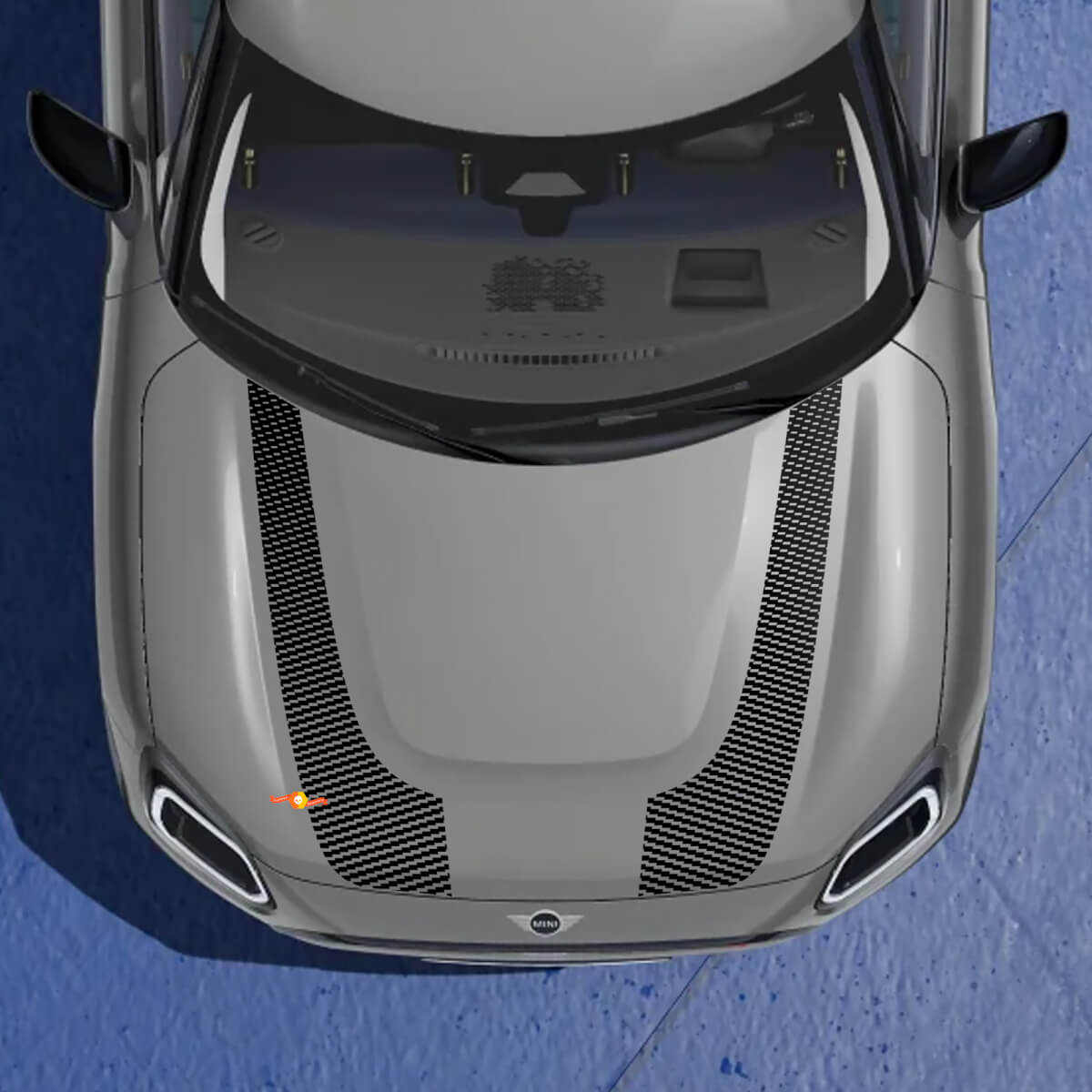 Twin Racing Zijkap Strepen Decal Sticker voor Mini Cooper Countryman