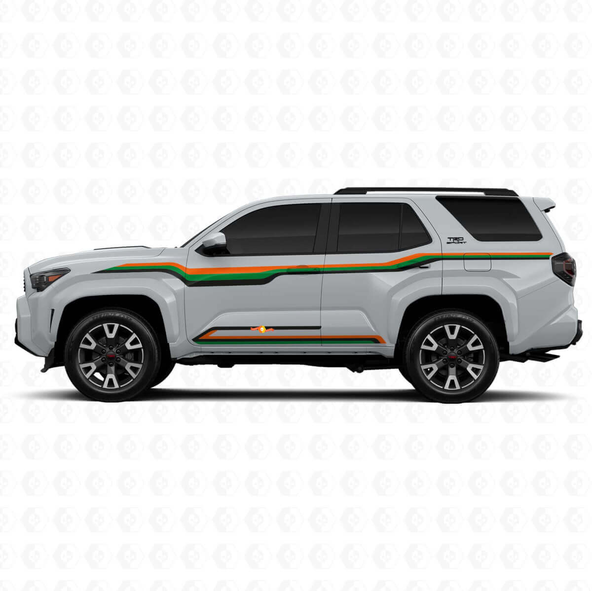 Techno Style Gebogen Lijnen Zij Vinyl Stickers Decal Voor Toyota 4Runner