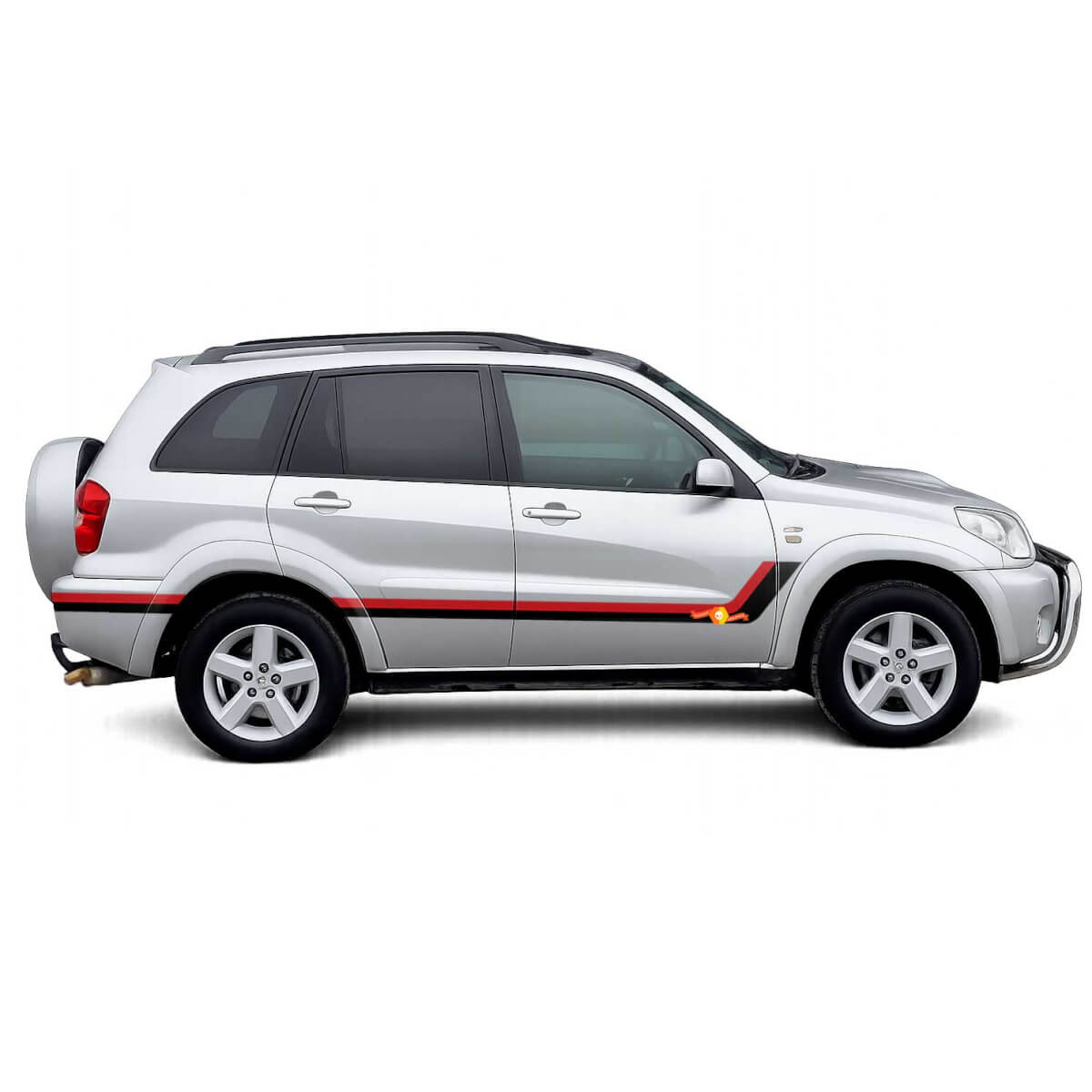 Twin Stripes Deurzijvinylstickers Decal Voor Toyota RAV4 2000-2005