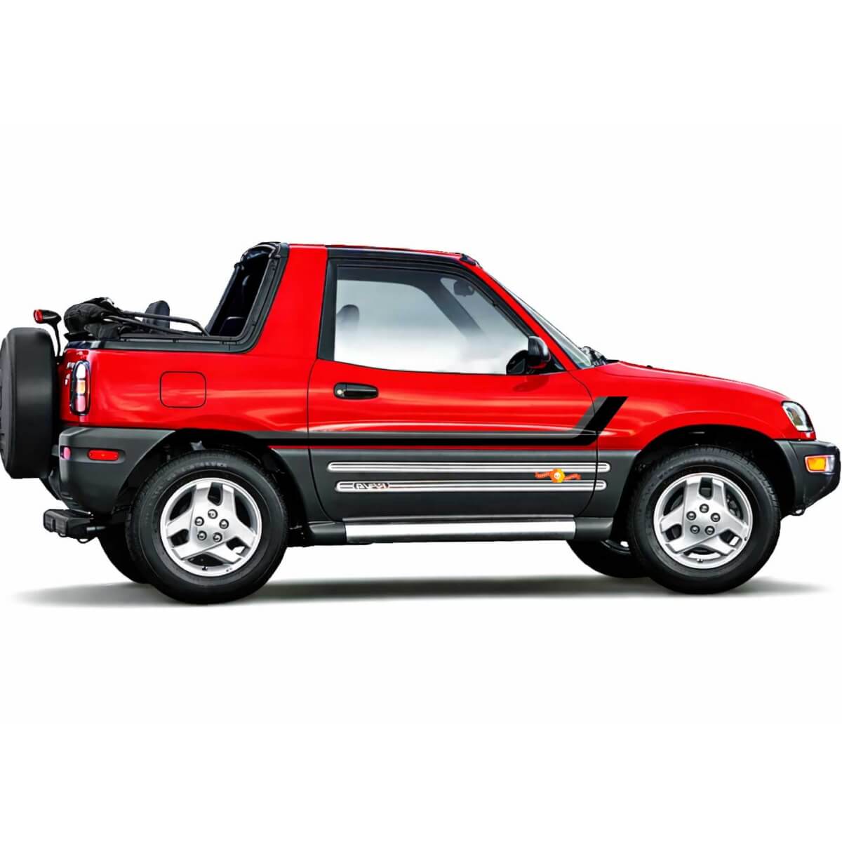 Twin Strepen Deurzij Vinyl Stickers Decal Voor Toyota RAV4 1994-2000