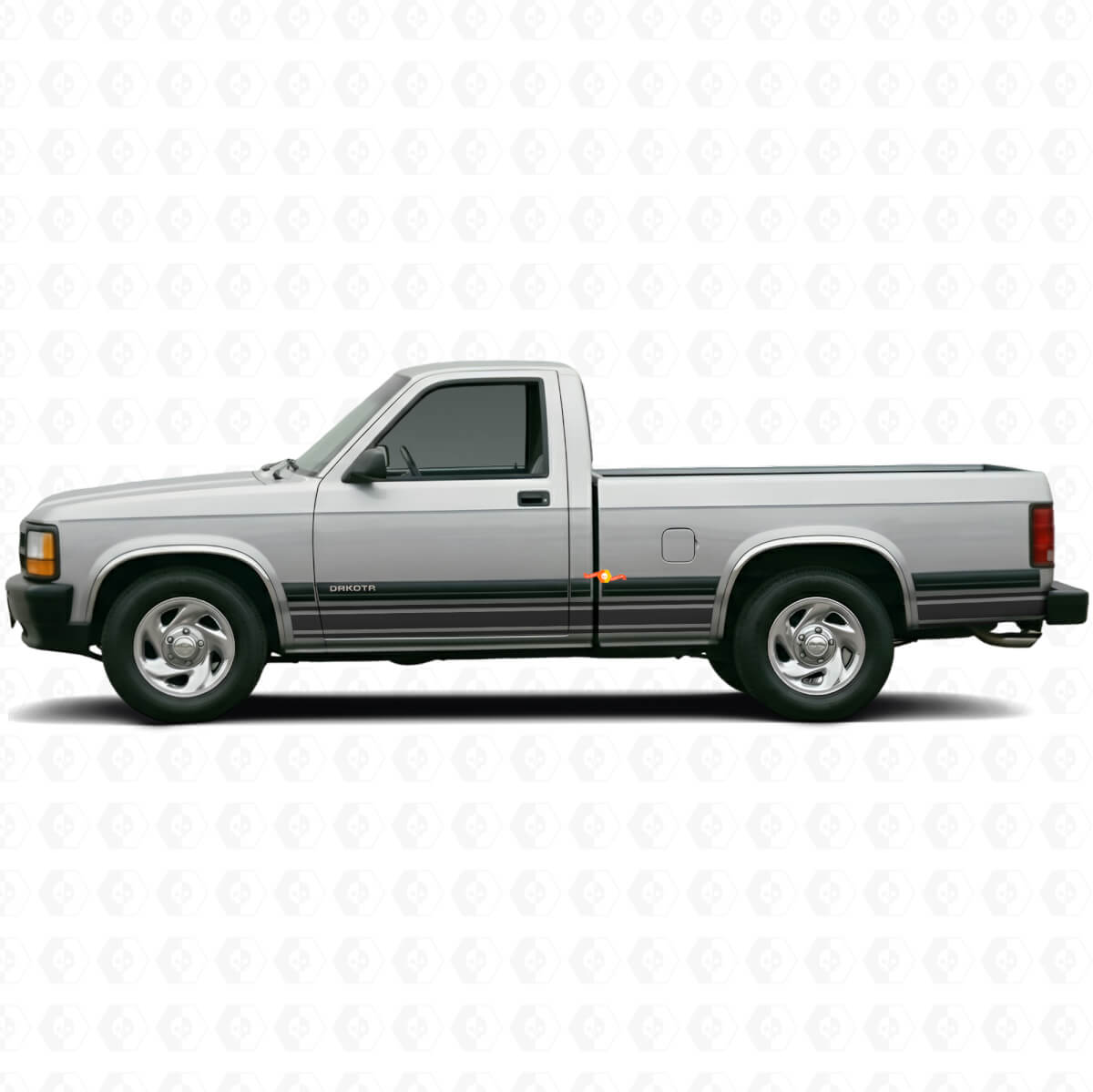Rechte Lijnen Rocker Panel Zijvinyl Sticker Decal voor Dodge Dakota 1987-1996