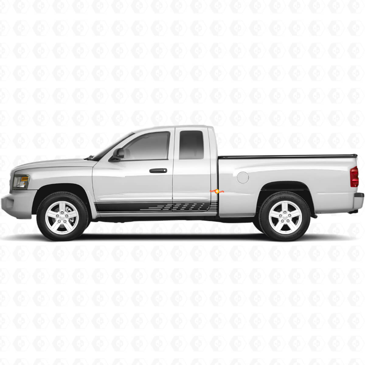 Geperforeerde Strepen Deurzijdesticker Vinyl Decal Graphic voor Dodge Dakota 2005-2011