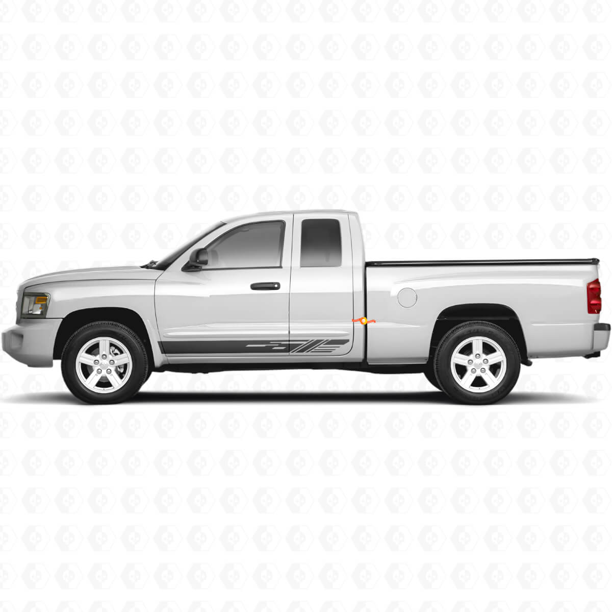 Gedecoreerde Strepen Rocker Panel Vinyl Sticker Decal Voor Dodge Dakota 2005-2011