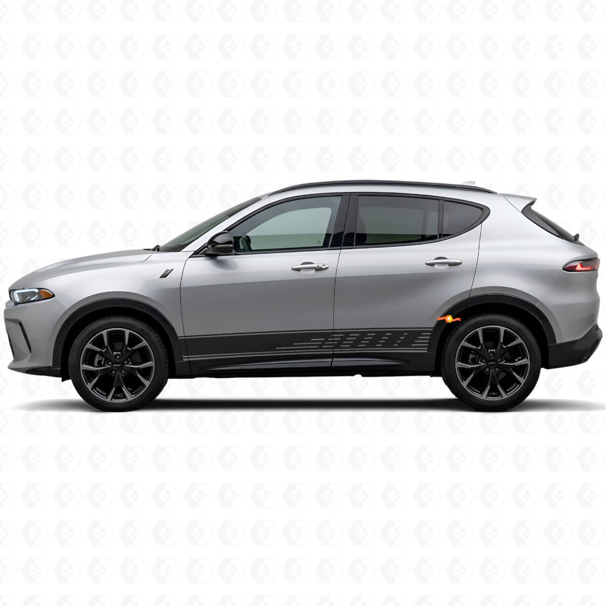 Geperforeerde Strepen A-stijl Vinyl Sticker Decal voor Dodge Hornet 2023+