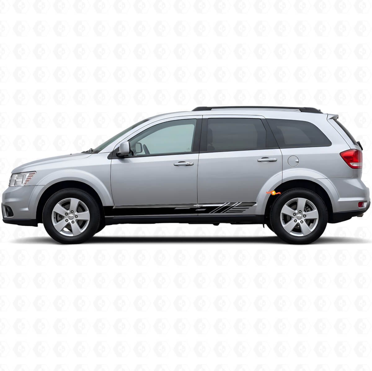 Gedecoreerde Strepen Rocker Panel Vinyl Sticker Decal Voor Dodge Journey 2009-2020