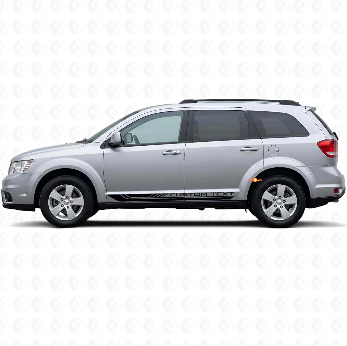 Geruite Gebogen Strepen Rocker Panel Vinyl Sticker Decal voor Dodge Journey 2009-2020