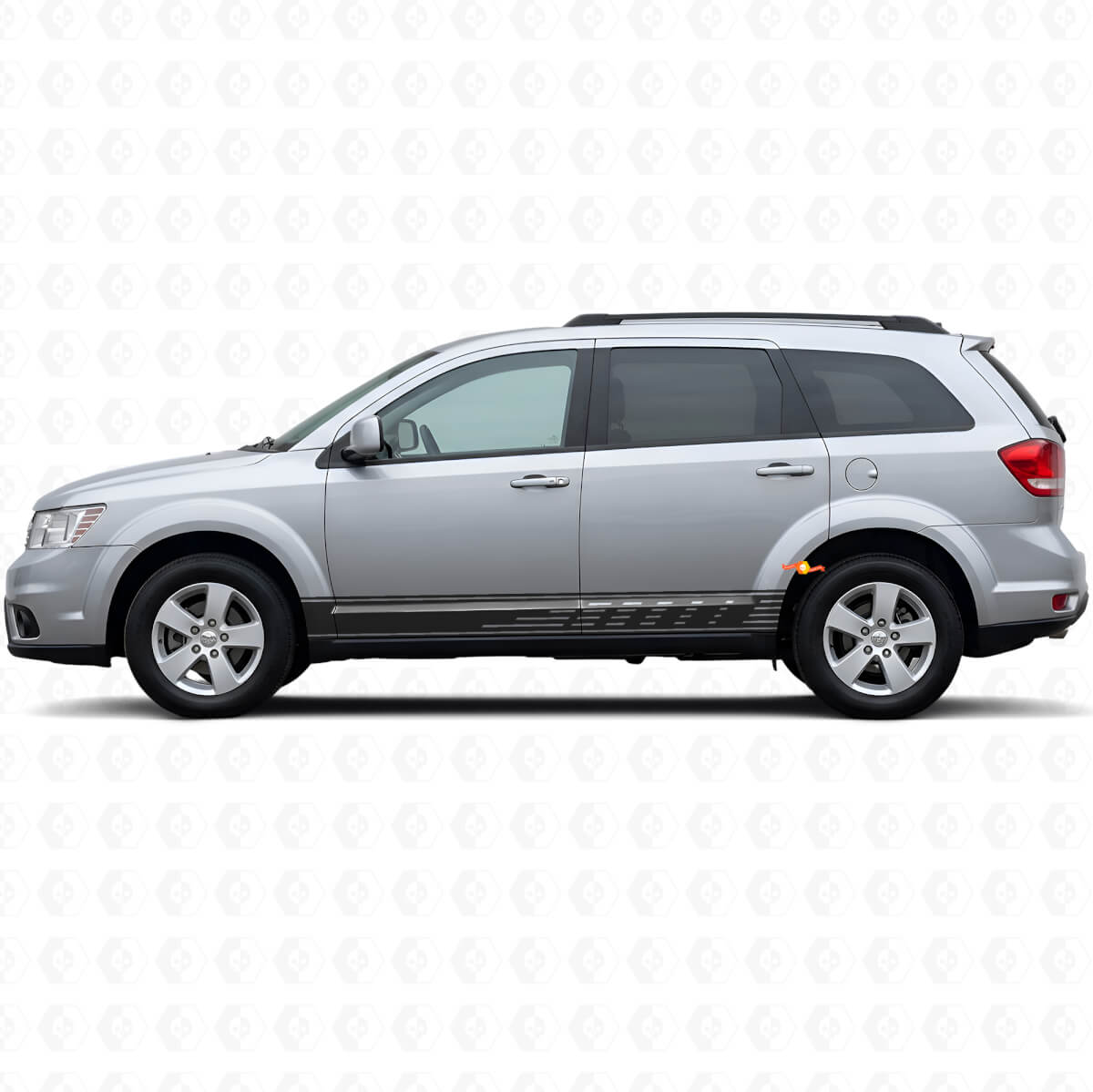 Geperforeerde Strepen Rocker Panel Vinyl Sticker Decal voor Dodge Journey 2009-2020