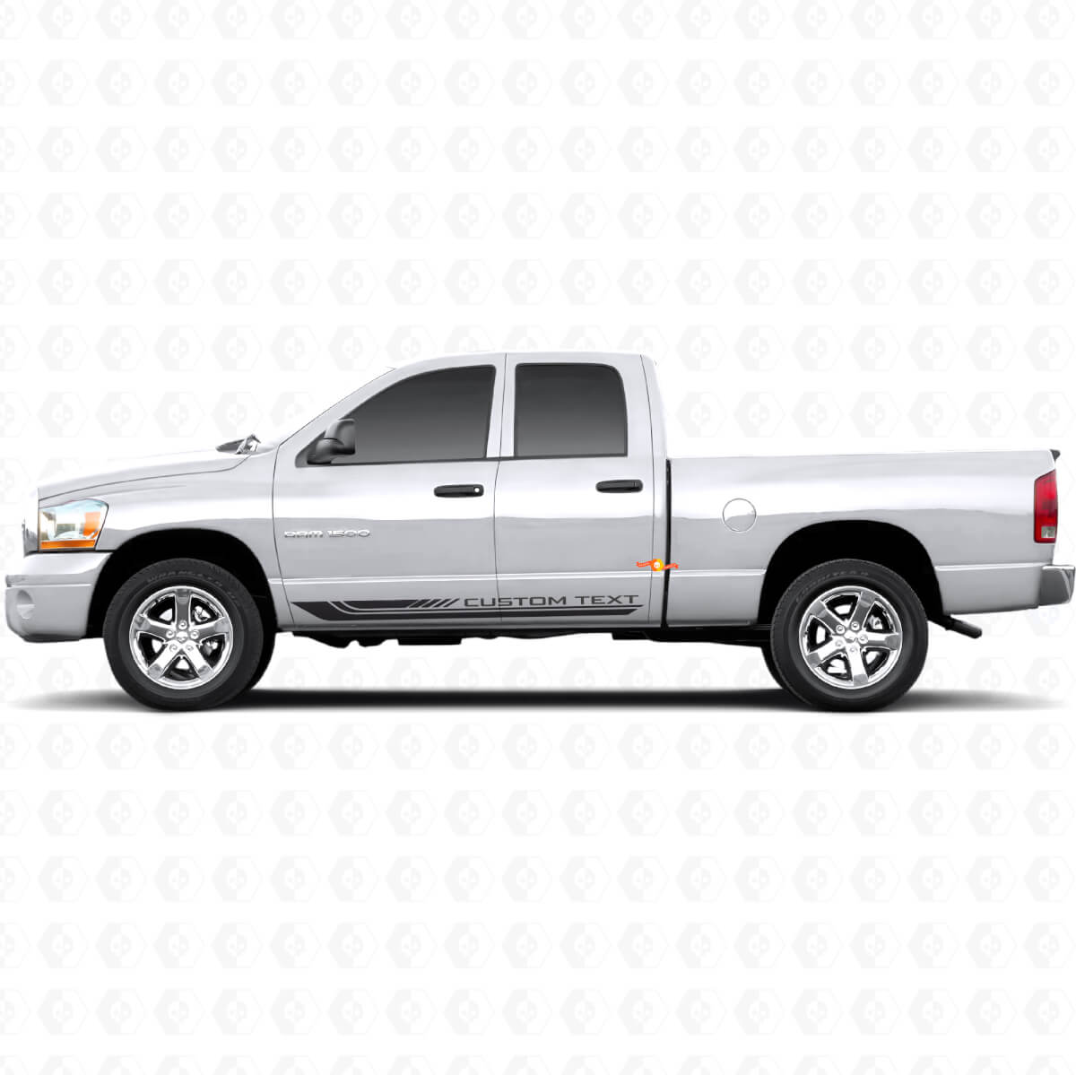 Geruite Gebogen Strepen Rocker Panel Vinyl Sticker Decal voor Dodge Ram 1500 2002-2008
