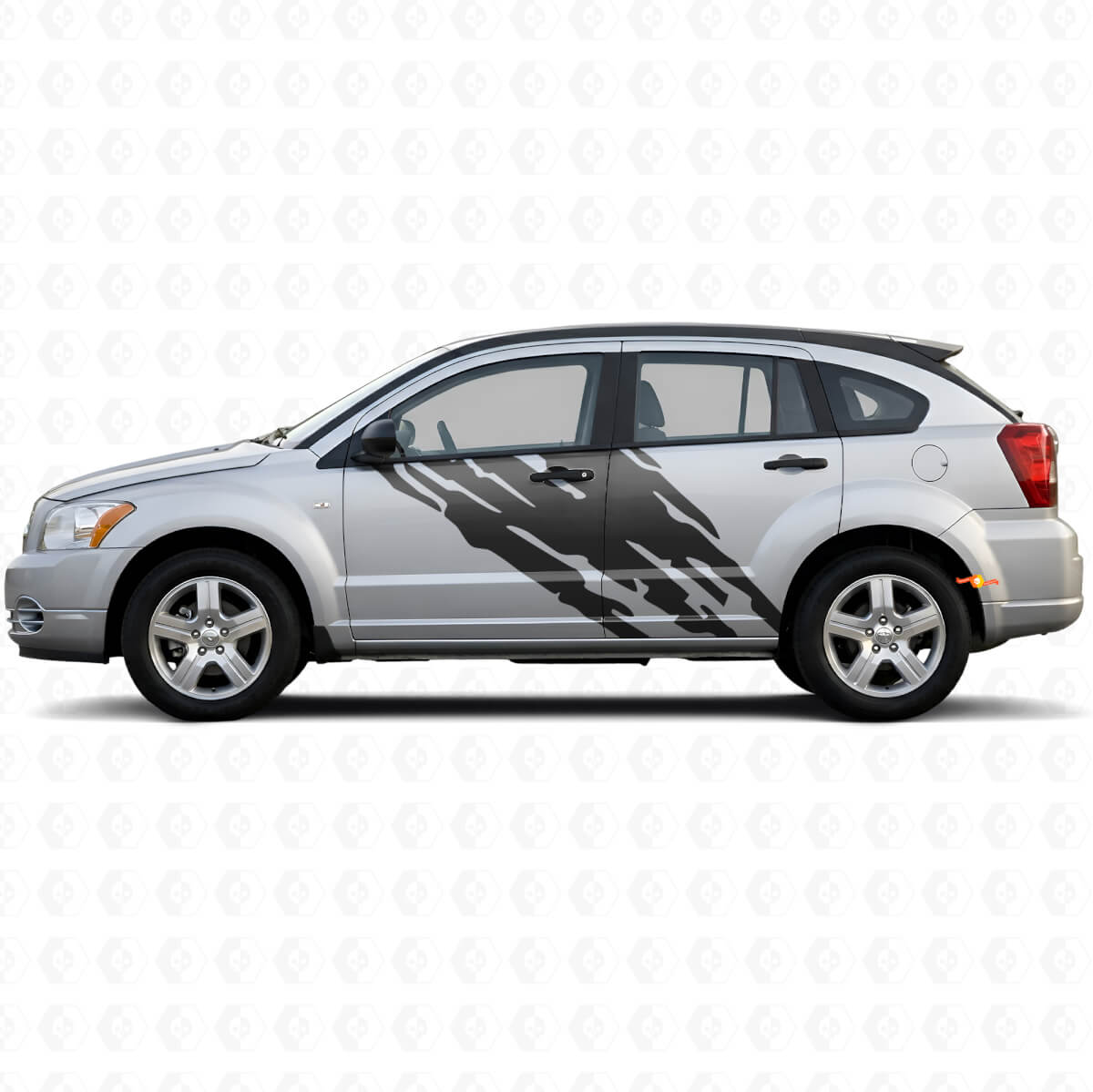 Modderspat Graphic Deurzij Vinyl Sticker voor Dodge Caliber 2007-2012