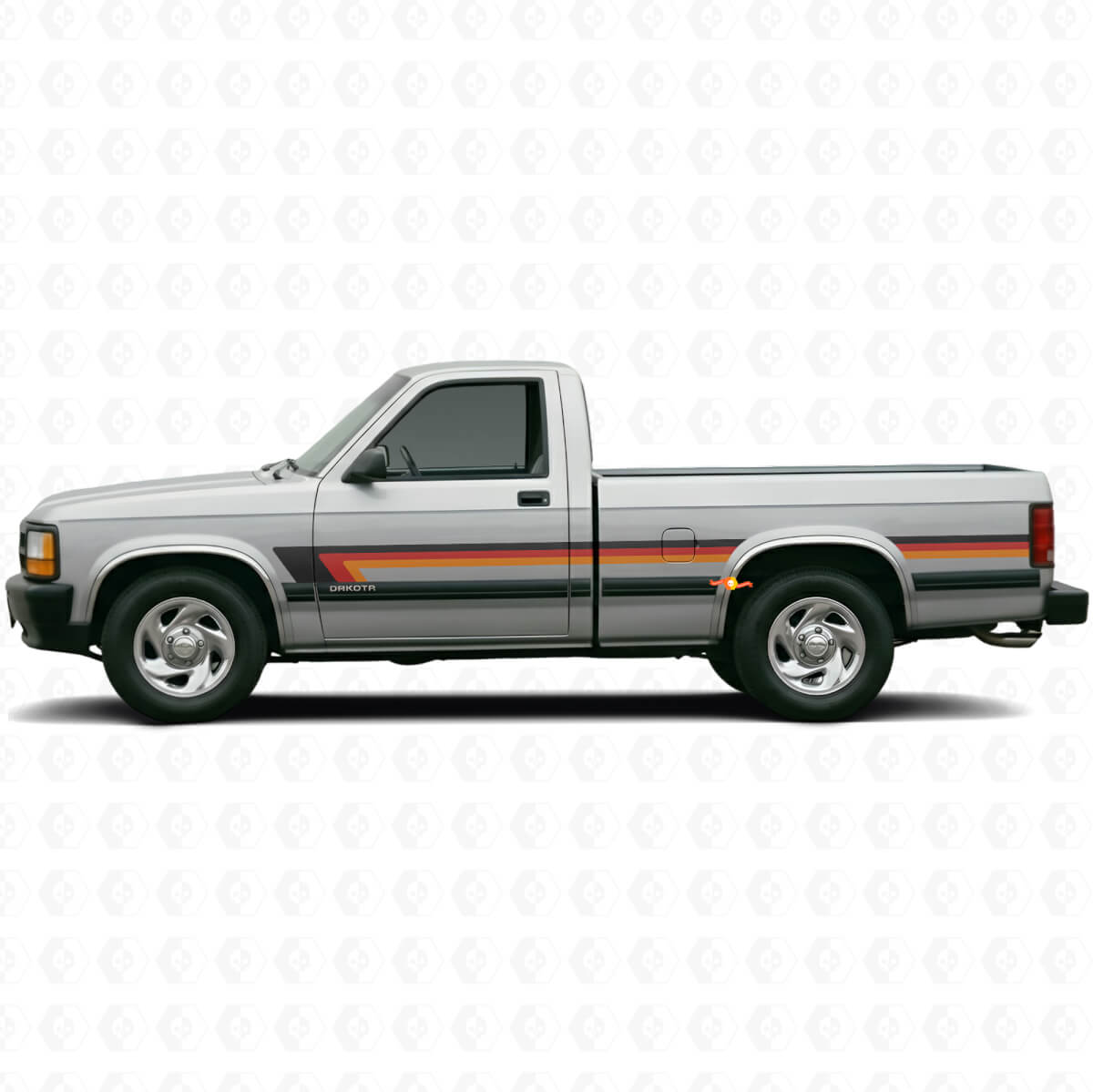 Vinylsticker met Drie Strepen voor Deurzijde voor Dodge Dakota 1987-1996