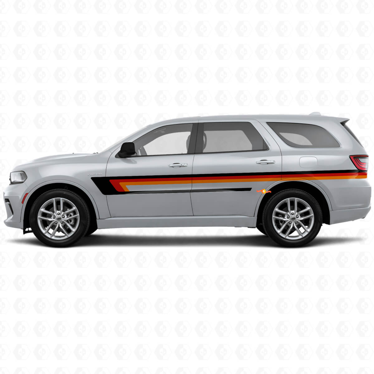 Drie-strepen deurzijvinylsticker voor Dodge Durango 2011+