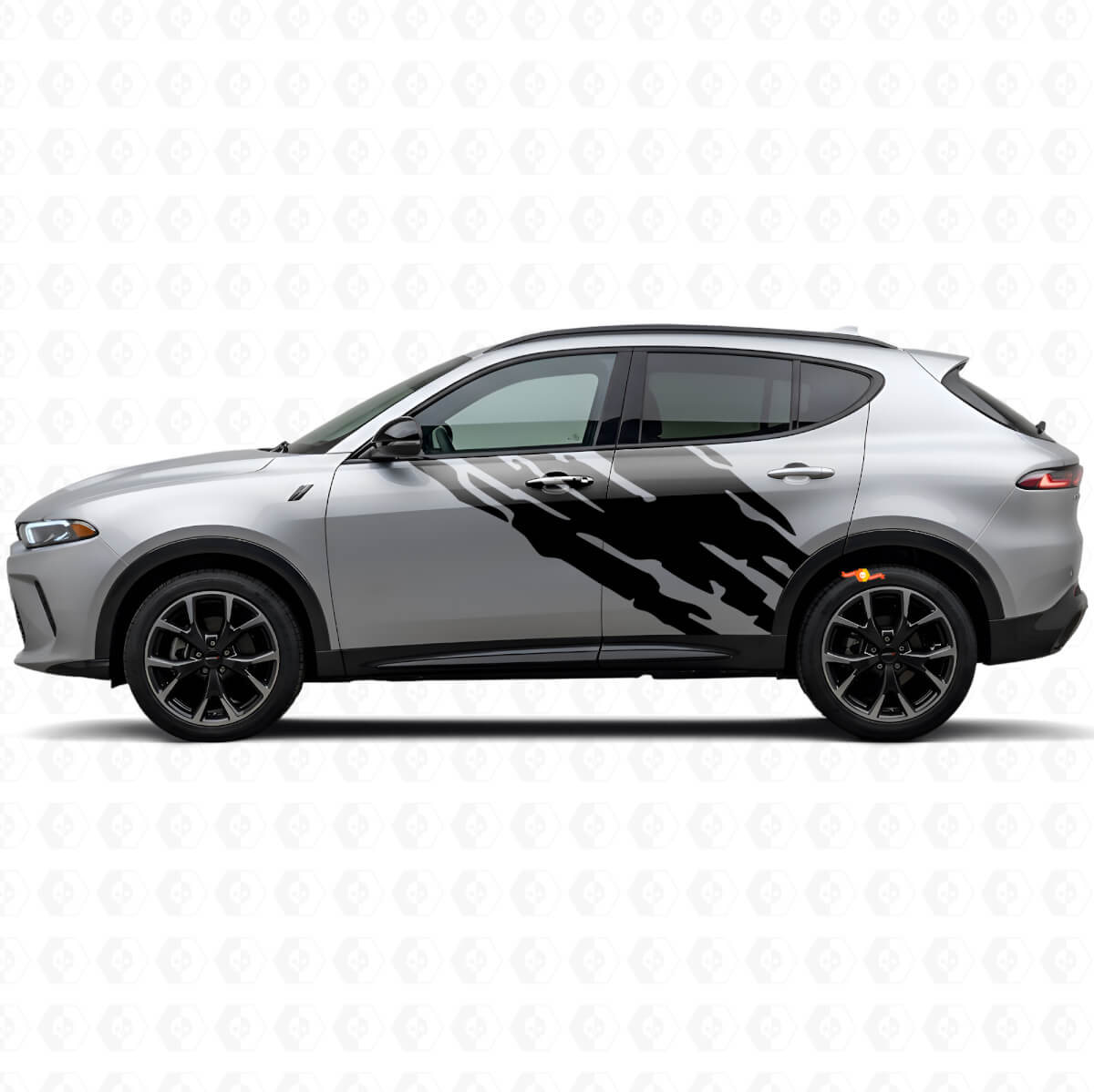 Modderspatprint Deurzij Vinylsticker voor Dodge Hornet 2023+