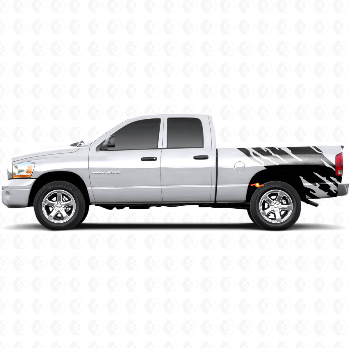 Modder Spatgrafiek Achterzijde Vinyl Decal voor Dodge Ram 1500 2002-2008