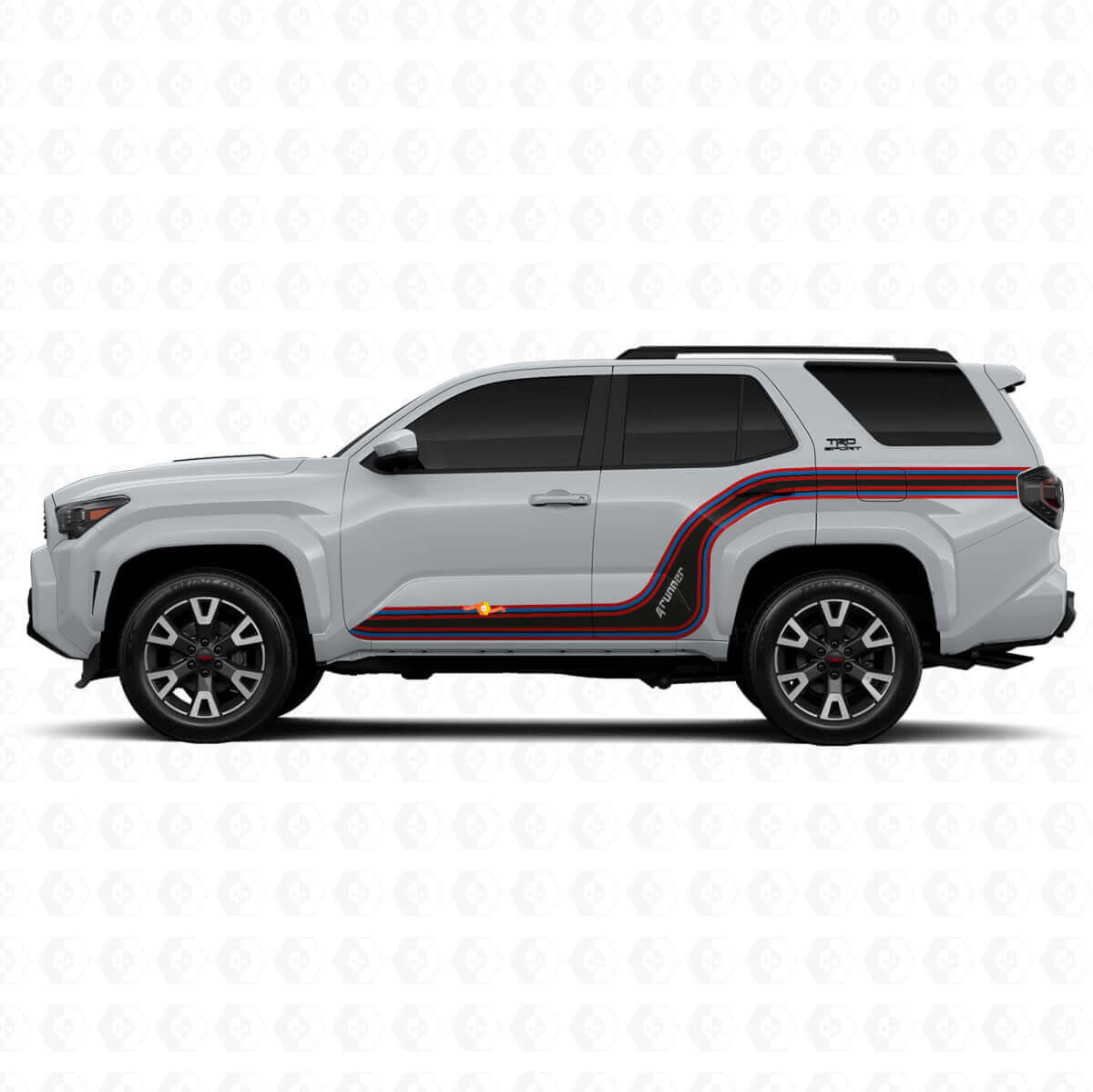 Gebogen Race Strepen Zij Vinyl Stickers Decal Voor Toyota 4Runner