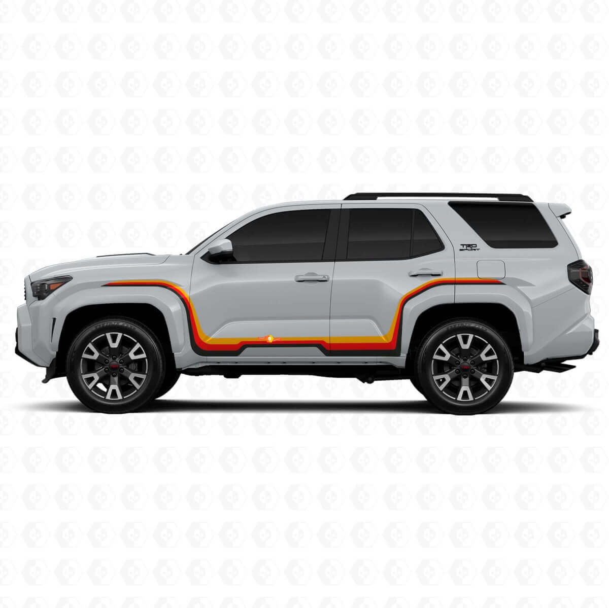 Triple racing stripes zij vinyl decal kit voor Toyota 4Runner
