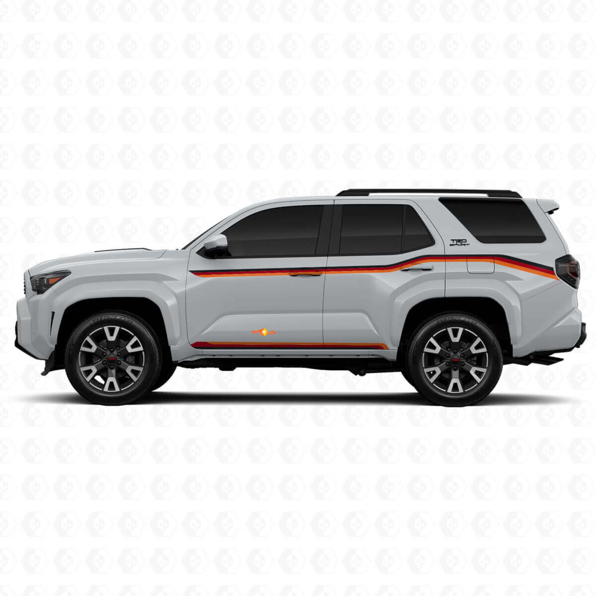 Triple Racing Strepen Rocker Panel en Deuren Vinyl Decal Kit Voor Toyota 4Runner