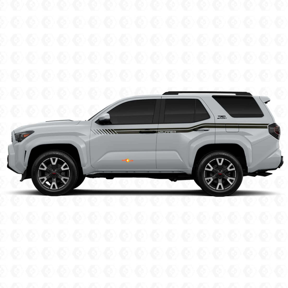Gebogen Geruite Zijstrepen Vinyl Stickers Decal Voor Toyota 4Runner