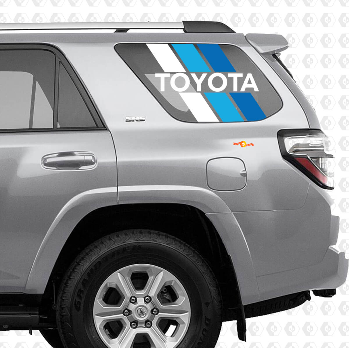 Set Retro VOORGESNEDEN Raam Racing Strepen TRD Strepen Zij Vinyl Stickers voor Toyota 4Runner