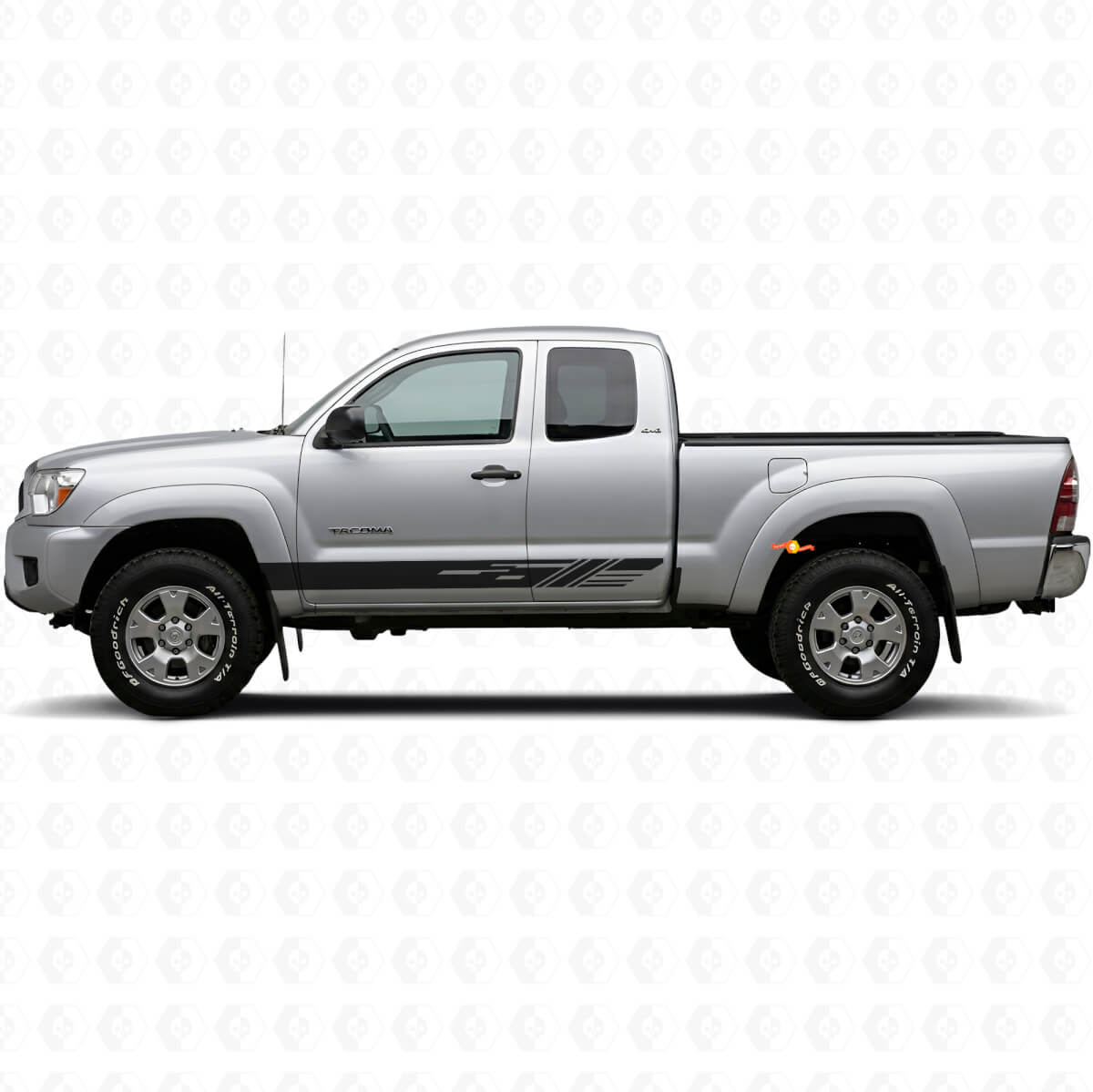 Versierde Strepen Rocker Panel Vinyl Sticker voor Toyota Tacoma 2004-2015