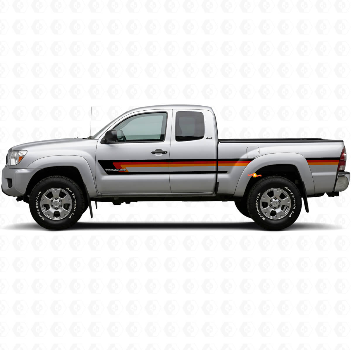 Triple Strepen Deurzijde Vinyl Decal voor Toyota Tacoma 2004-2015