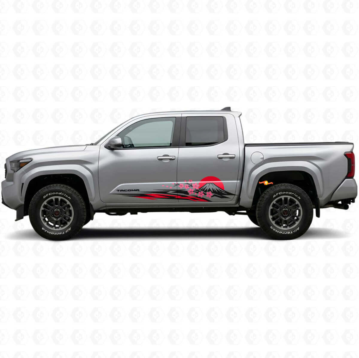 Japanse Sakura Grafische Zijkant Vinyl Sticker voor Toyota Tacoma 2023+