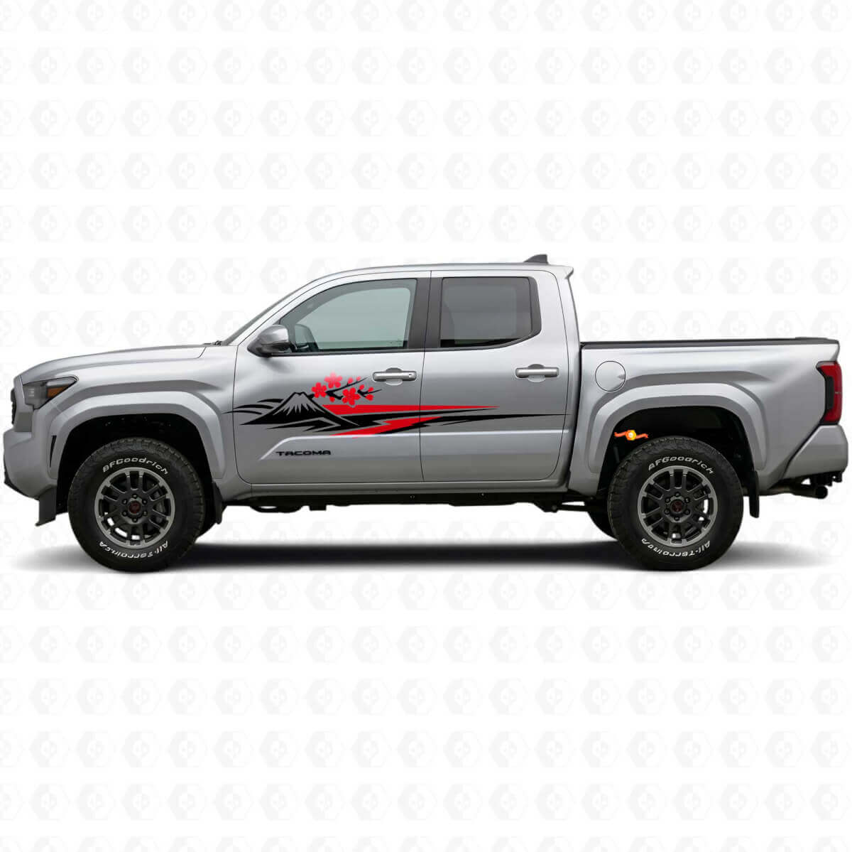 Japanse Sakura Grafische Zij Vinyl Decal Kit voor Toyota Tacoma 2023+