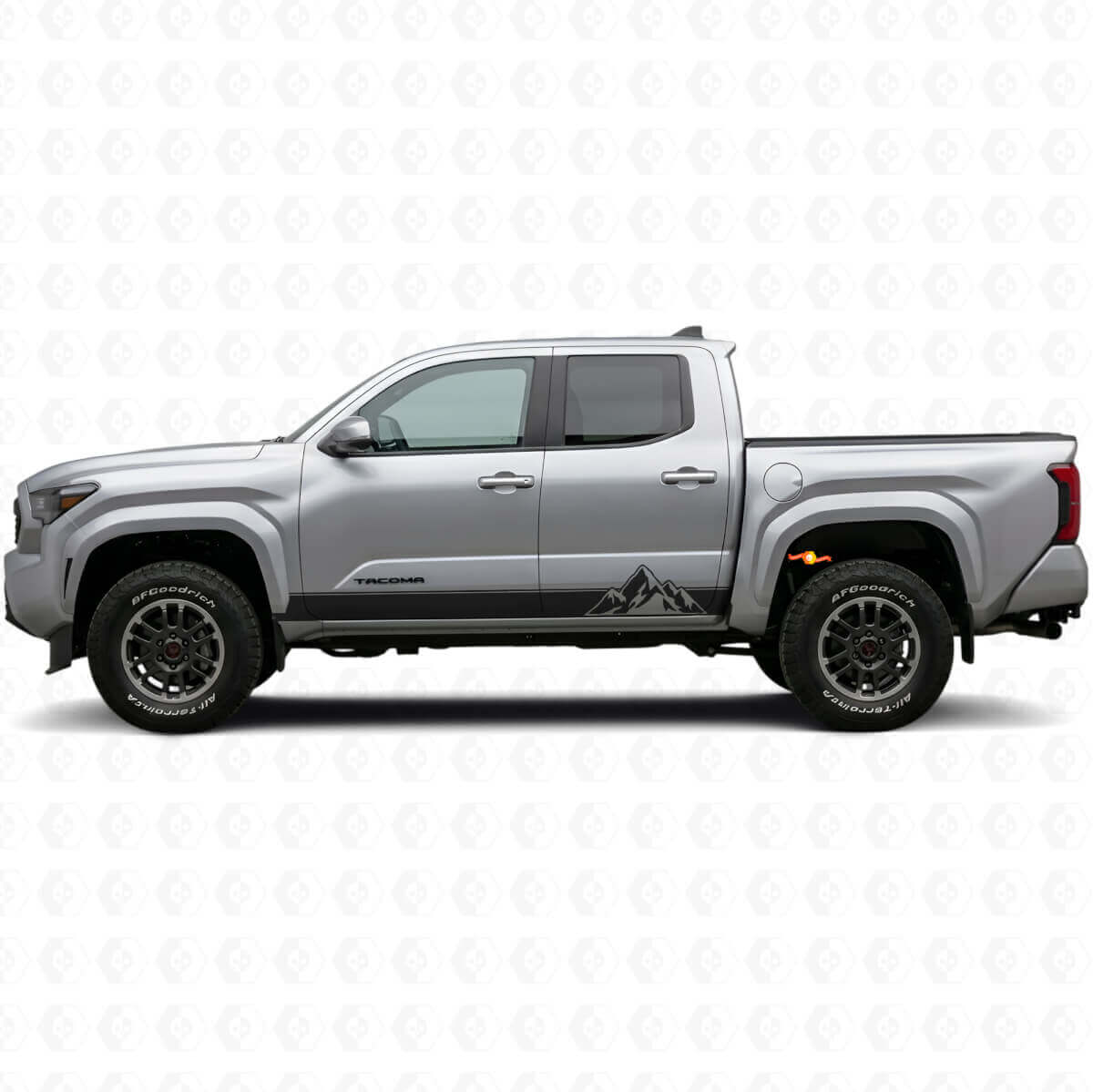 Mountains Style Strepen Rocker Panel Vinyl Sticker 2 voor Toyota Tacoma 2023+