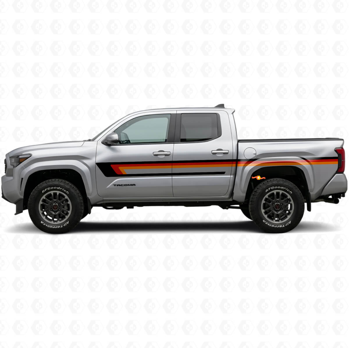 Drie Dubbele Strepen Deurzijde Vinyl Sticker voor Toyota Tacoma 2023+