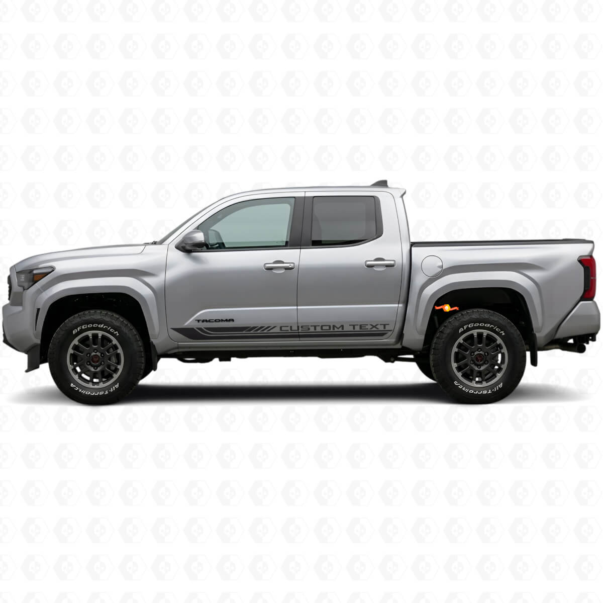Geblokte Gebogen Strepen Rocker Panel Vinyl Sticker voor Toyota Tacoma 2023+