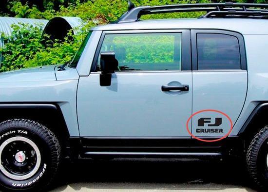 FJ Cruiser Logo Zijdeur Vinyl Decals Kit voor Toyota FJ Cruiser