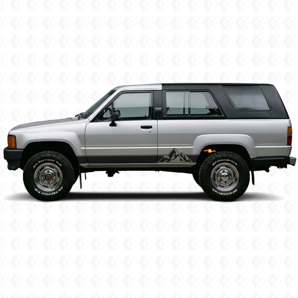 Mountains Style Strepen instaplijstvinyldecalset voor Toyota 4Runner 1984-1989