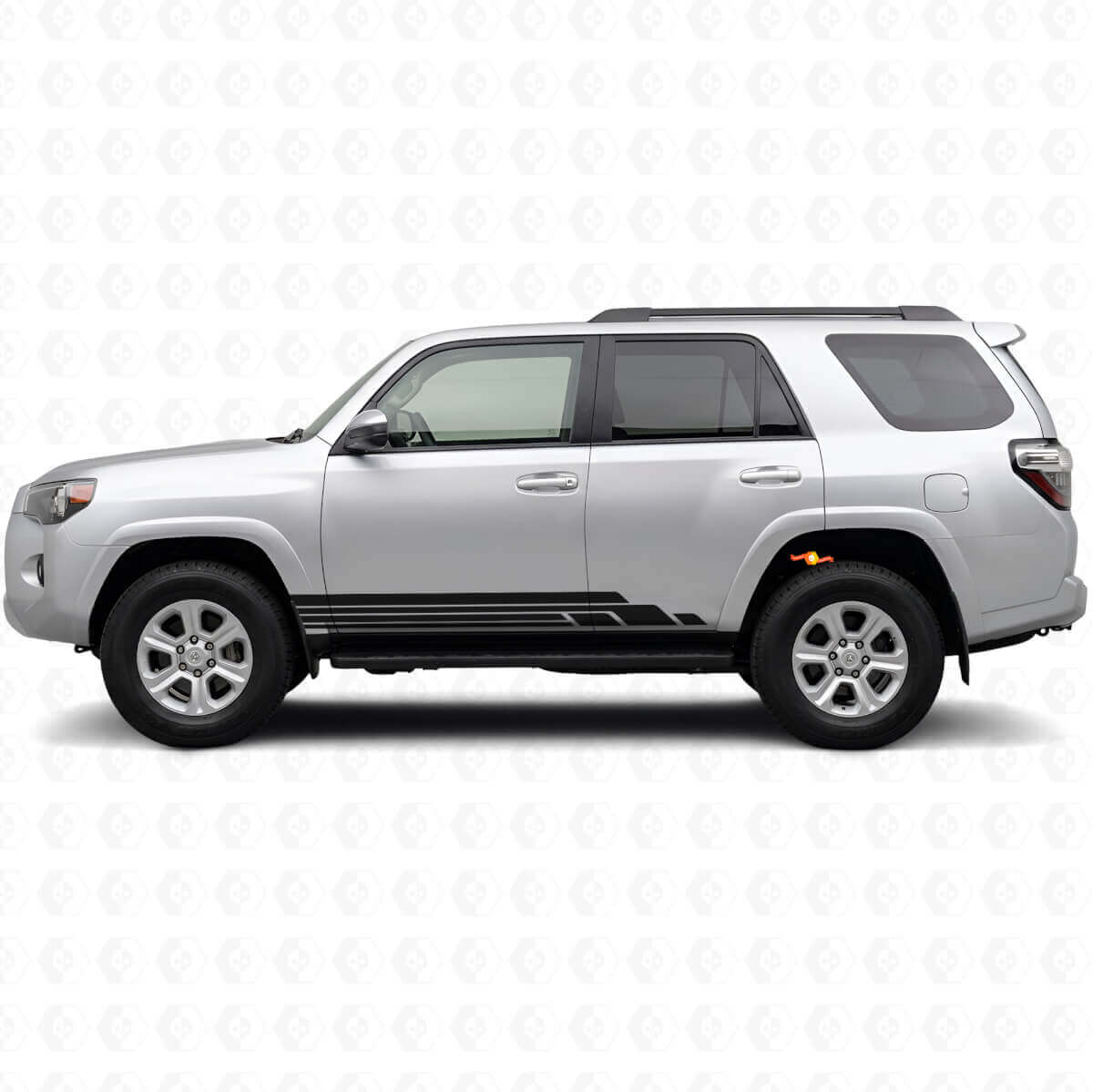 Gebogen Strepen Rocker Panel Vinyl Decal Kit voor Toyota 4Runner 2009-2024