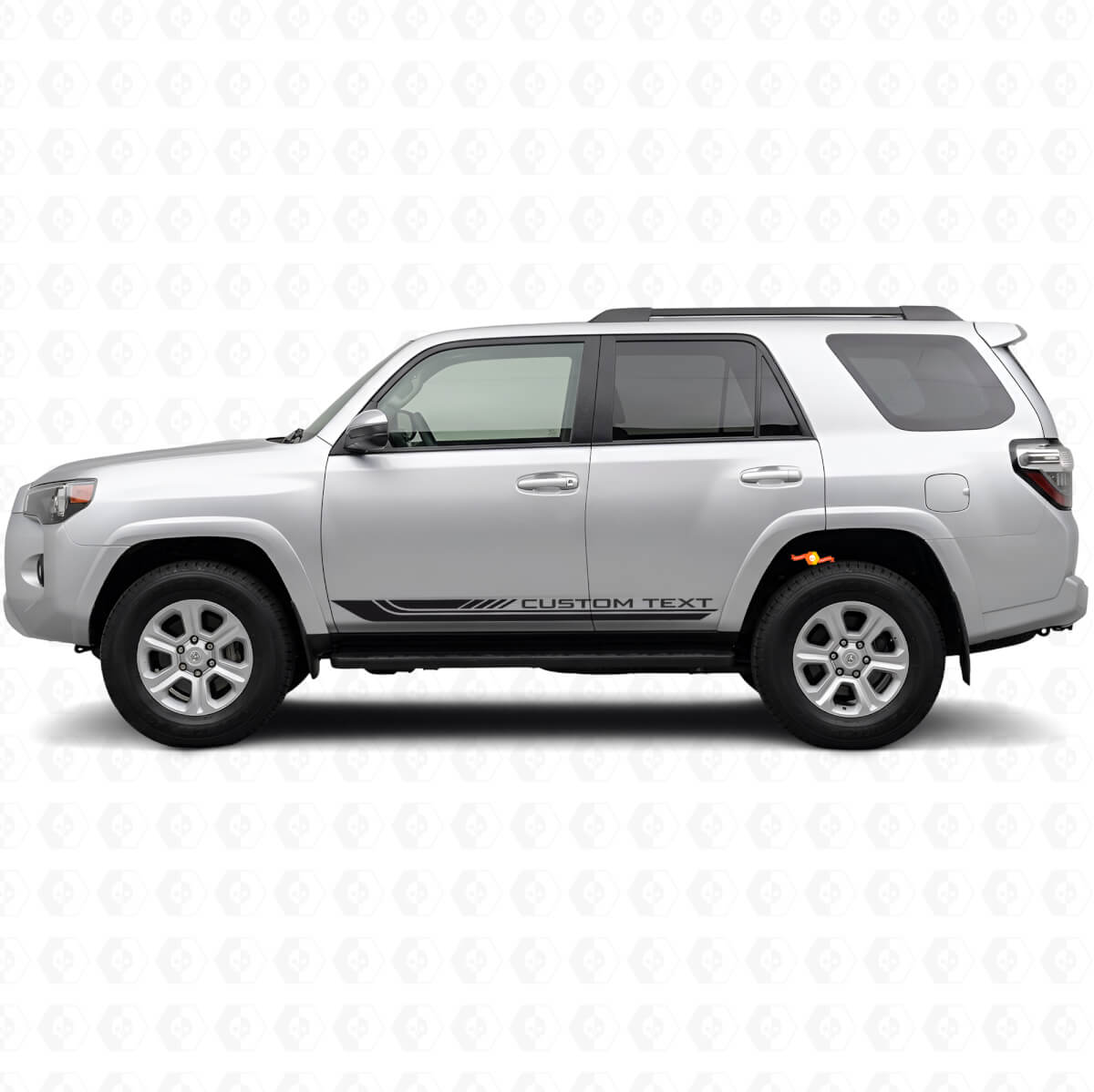 Geblokte Gebogen Strepen Rocker Panel Vinyl Sticker voor Toyota 4Runner 2009-2024