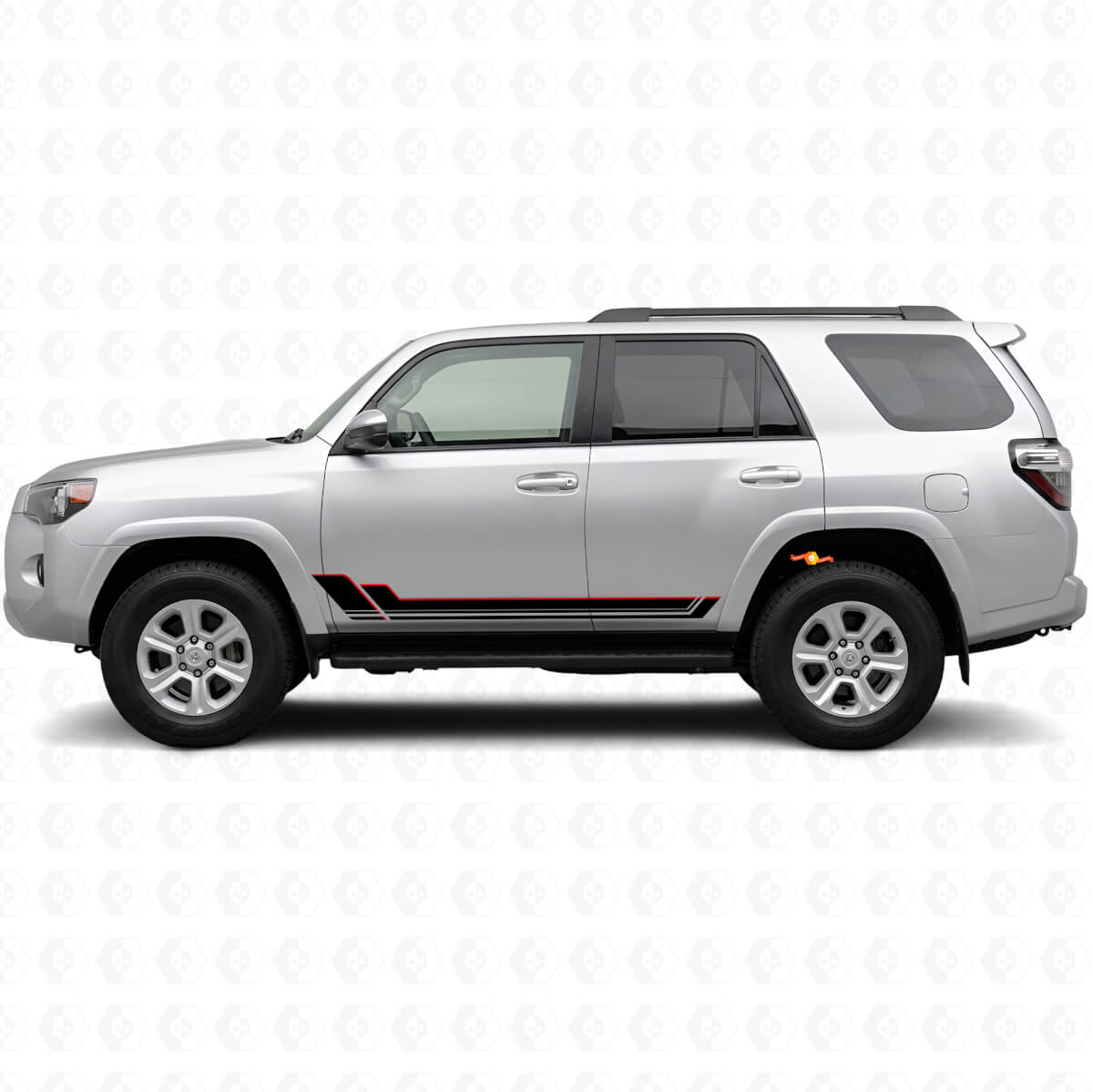Twin Stripes Rocker Paneel Vinyl Decal Kit voor Toyota 4Runner 2009-2024