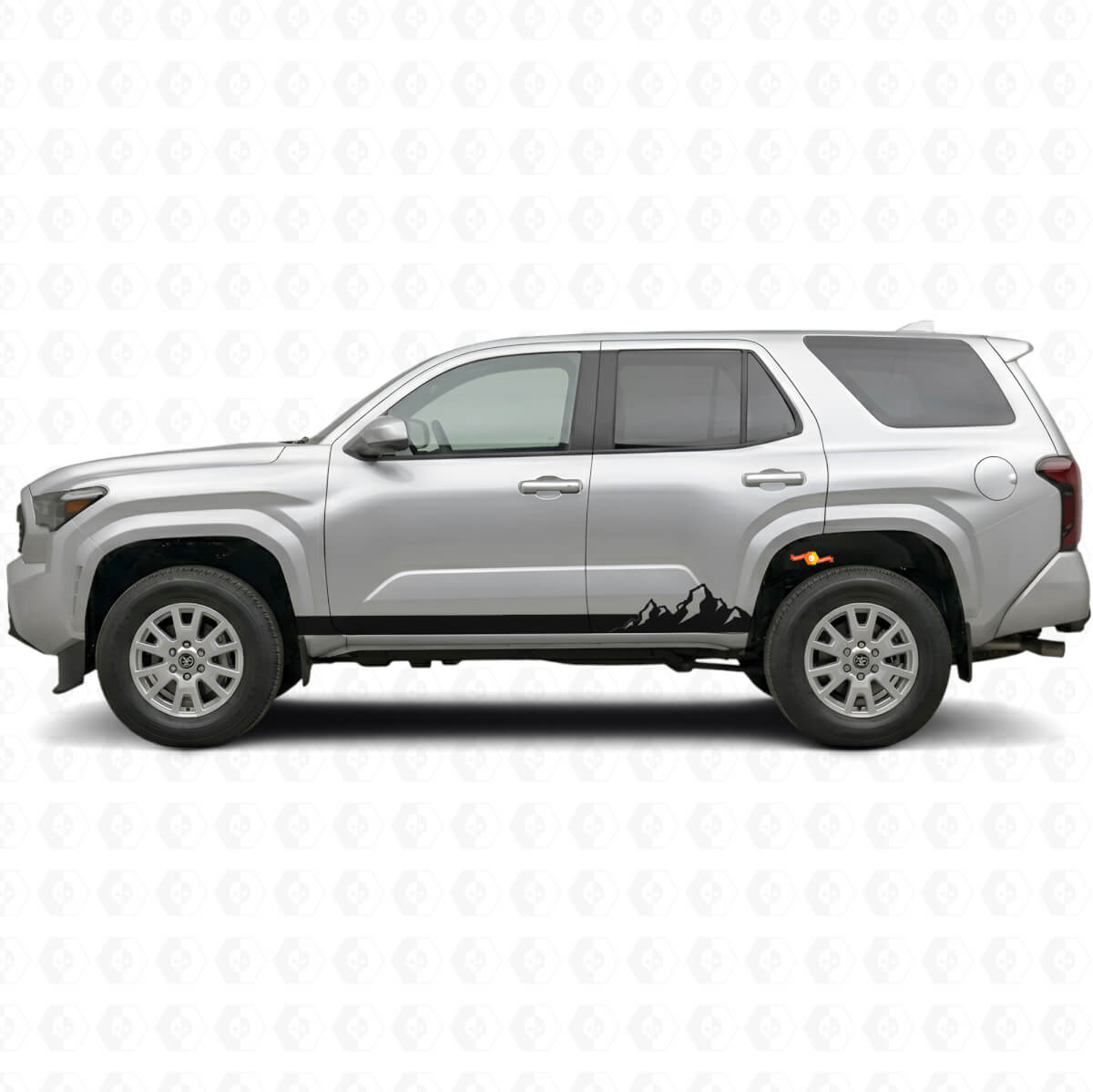 Mountains Dunne Strepen Rocker Panel Vinyl Sticker voor Toyota 4Runner 2024+