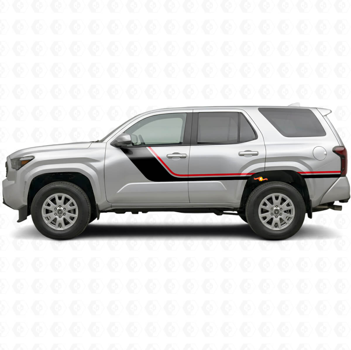 Twin Strepen Zijkant Vinyl Decal Kit voor Toyota 4Runner 2024+