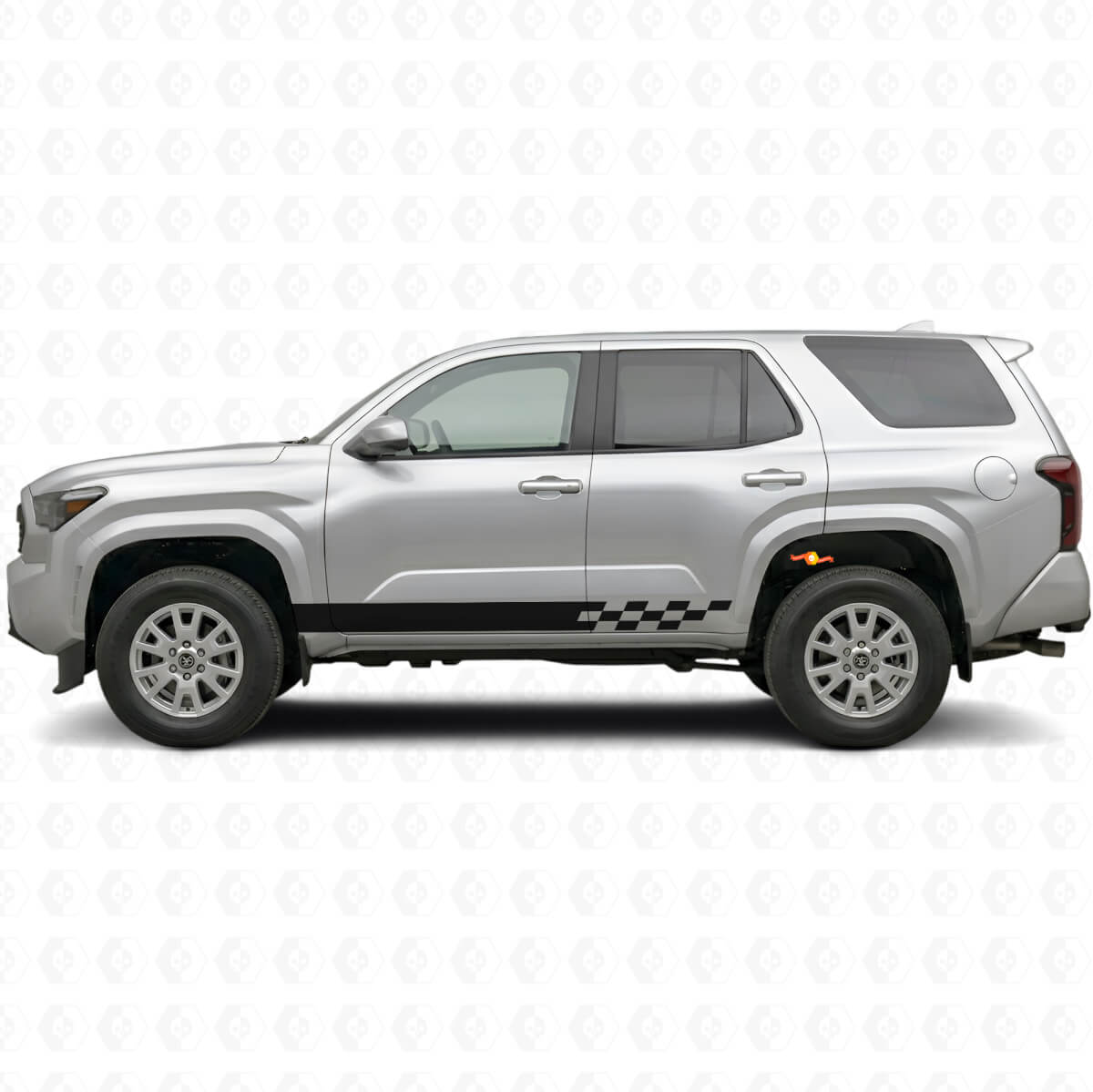Geblokte Strepen Rocker Panel Vinyl Decal voor Toyota 4Runner 2024+