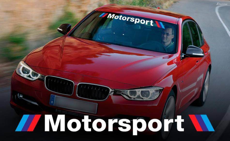 Motorsport M-Style Voorruit Banner Strepen Vinyl Sticker voor BMW