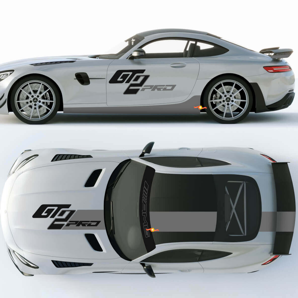 Racing GT2 Pro Zij Kap Dak Kofferbak Vinyl Decal Kit Voor Mercedes AMG GT