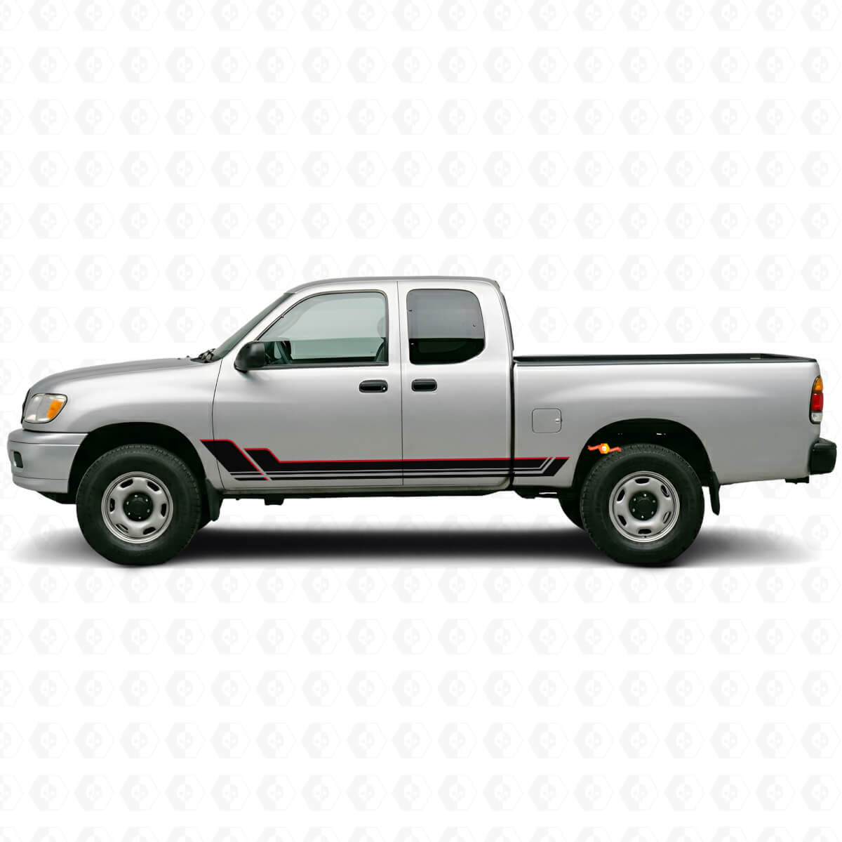Twin Stripes Rocker Panel Vinyl Decal Kit voor Toyota Tundra 1999-2006