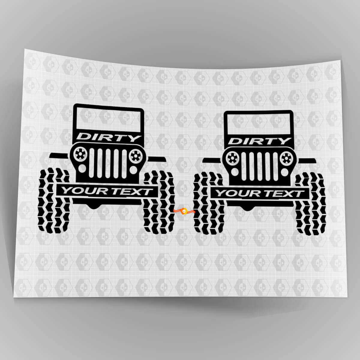 Vuil vinyldecal voor Jeep Wrangler Rubicon Sahara JK CJ TJ YJ
