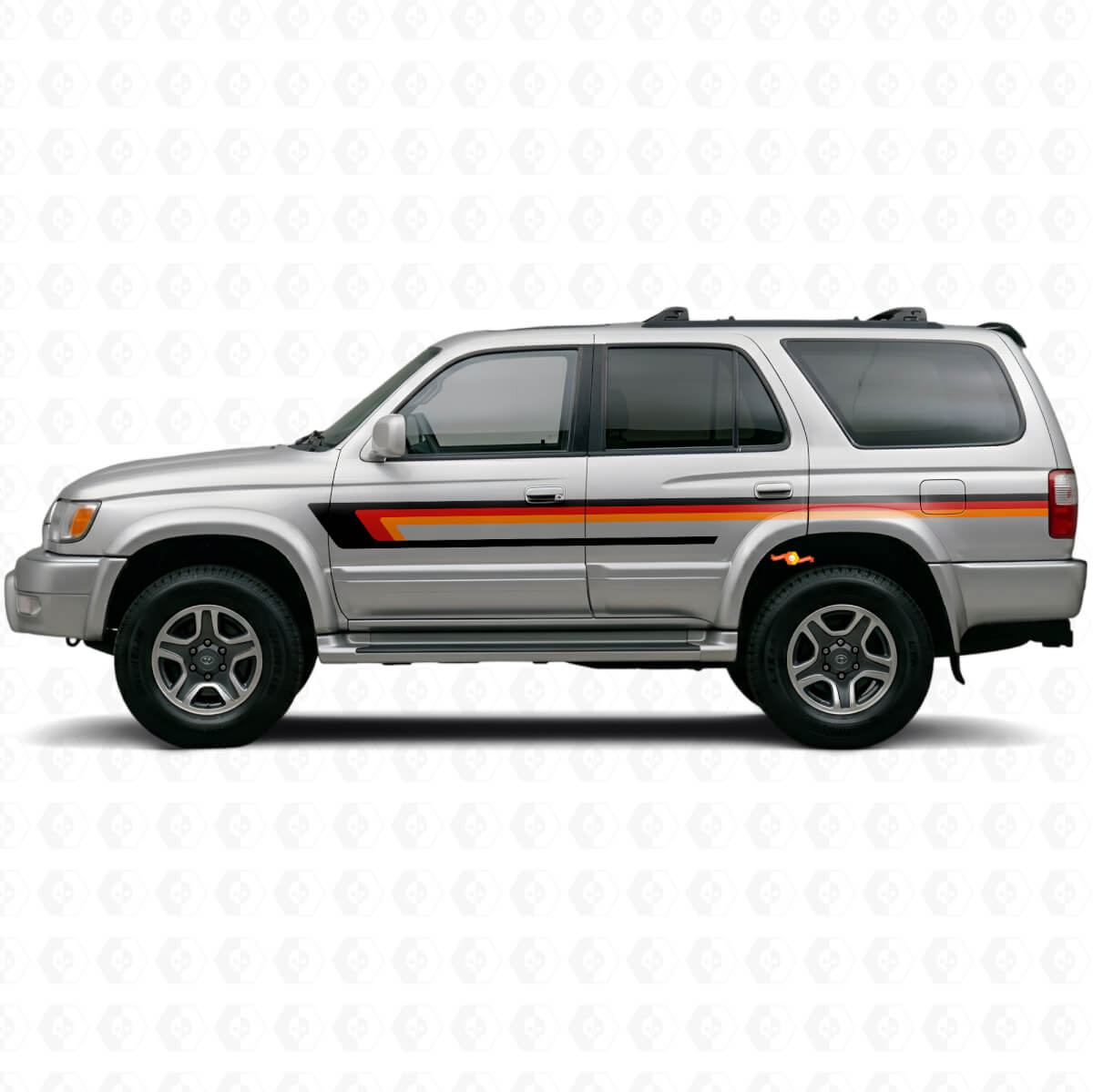 Vinyl Sticker met Drievoudige Strepen voor deurzijde Toyota 4Runner 1995-2002